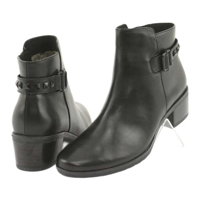 Caprice Damen -Lederstiefel mit Stollen 25433 Schwarz 3