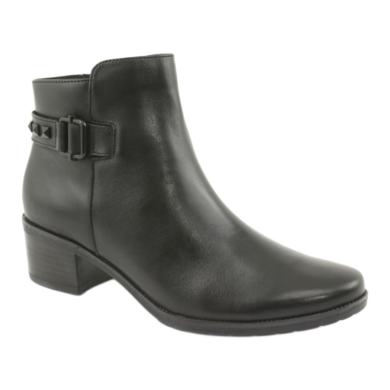 Caprice Damen -Lederstiefel mit Stollen 25433 Schwarz 1