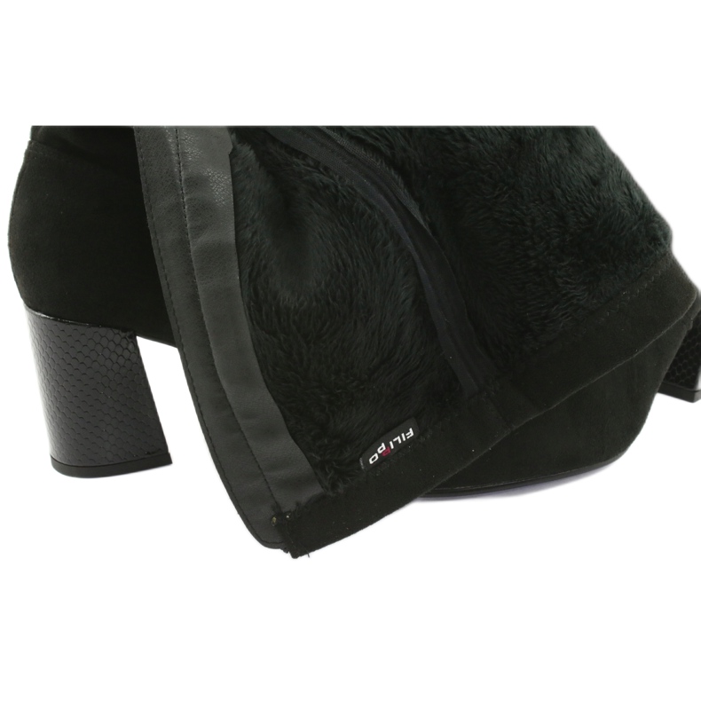 Schwarze Filippo 1028 kniehohe Stiefel 4