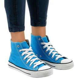 Blaue klassische hohe Sneakers DTS8224-16 1