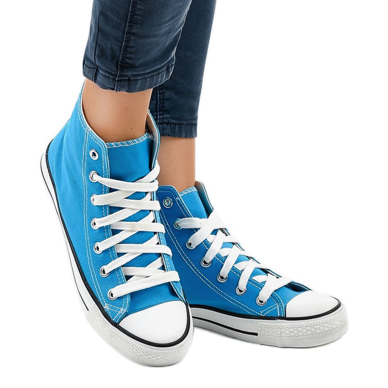 Blaue klassische hohe Sneakers DTS8224-16 2