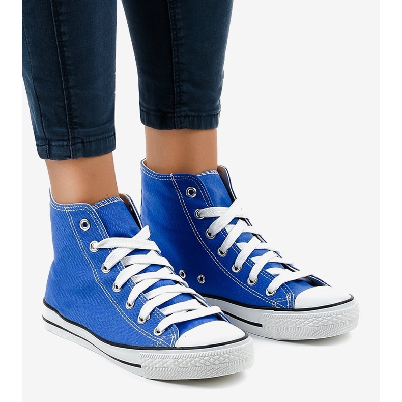 Blaue klassische hohe Sneakers DTS8222-14 1
