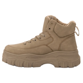 Kylie Schnürschuhe auf der Plattform braun 2