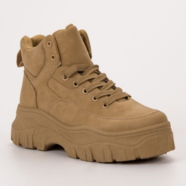 Kylie Schnürschuhe auf der Plattform braun 1