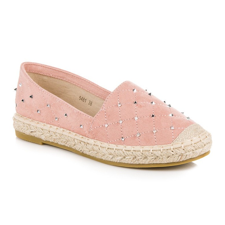 Coura Gesteppte Espadrilles aus Wildleder rosa 2