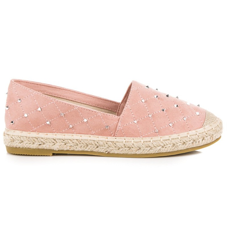 Coura Gesteppte Espadrilles aus Wildleder rosa 1