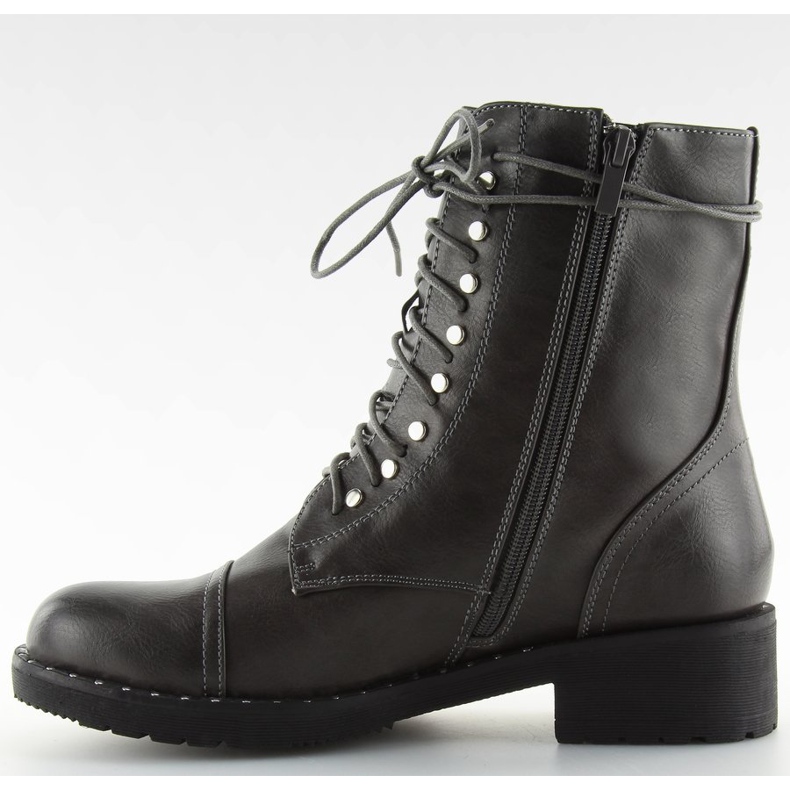 Graue Stiefel mit Nieten grau B0-193 Grau 2