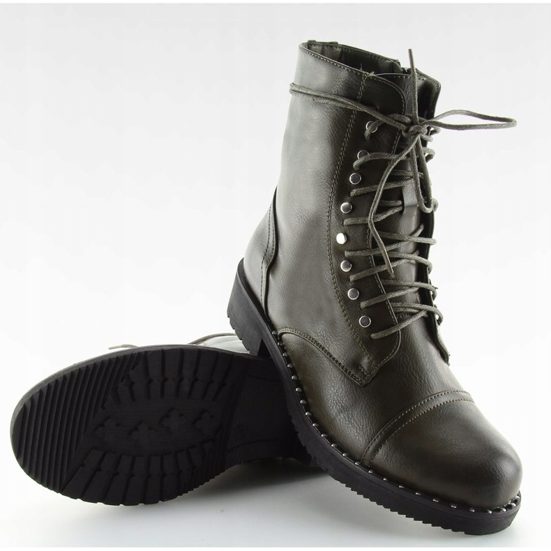 Grüne Stiefel mit Nieten B0-193 Grün 1