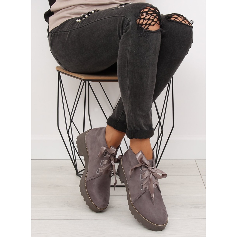 Graue Stiefel für Damen grau LL219 Grau 1