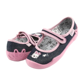 Befado Kinderschuhe 114X352 marineblau rosa grau 4