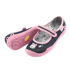 Befado Kinderschuhe 114X352 marineblau rosa grau 5