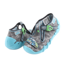 Befado Kinderschuhe 110P344 blau grau 4