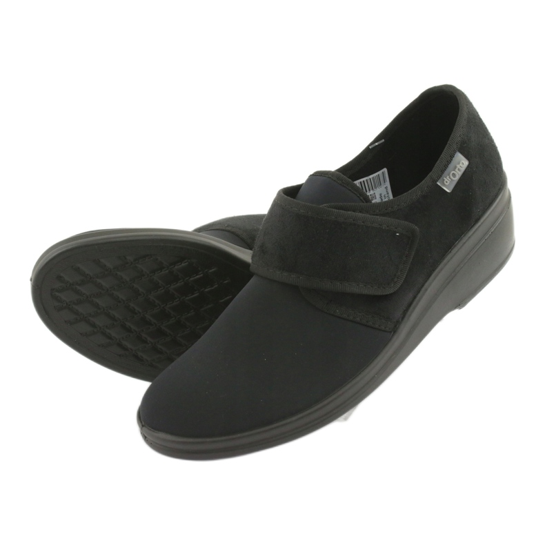 DR.ORTO Befado Damen-Slipper mit Klettverschluss, PU 033D002, schwarz 4