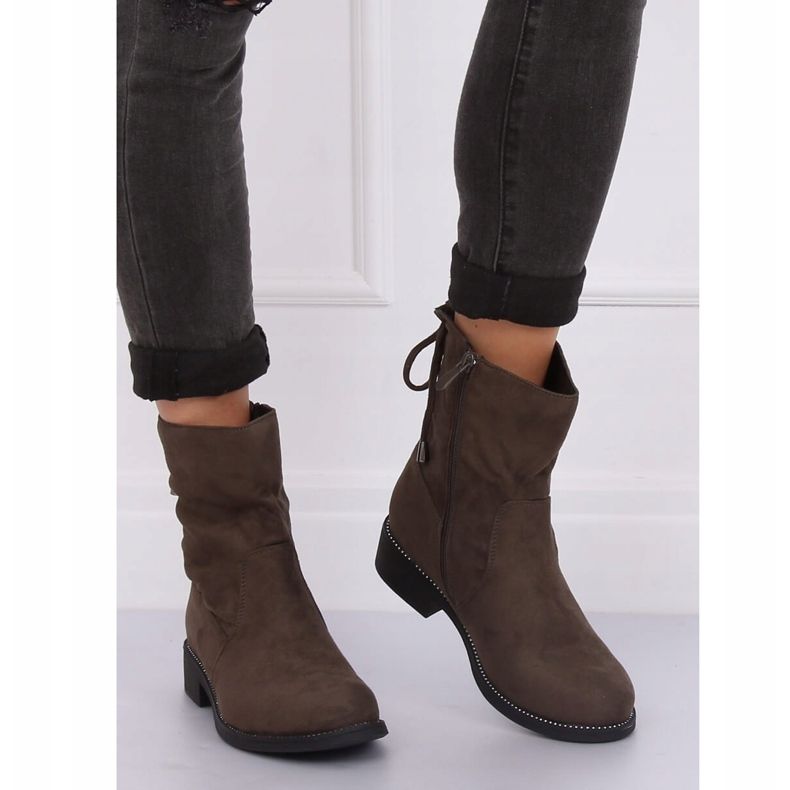 Grüne Damenstiefel in Khaki 7378-PA Grün 2