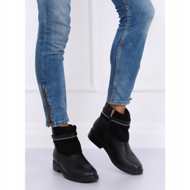 Schwarze Chelsea-Boots für Damen HFN-2276-2 Schwarz 1