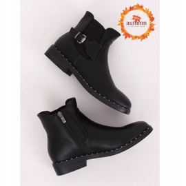 Schwarze Chelsea-Boots für Damen HFN-2279 Schwarz 1