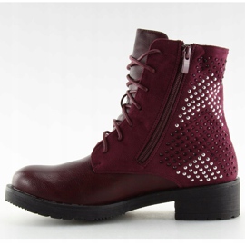 FC-H65 Wine kastanienbraune Stiefel für Damen rot 1