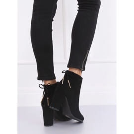 Elegante schwarze Stiefel mit hohen Absätzen NS055P Black 1