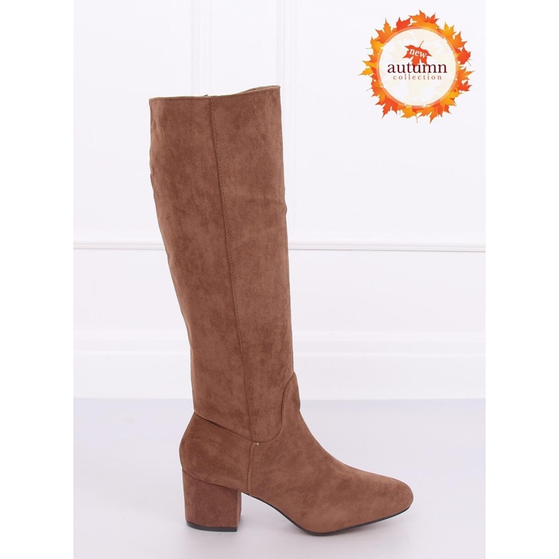 Braune High Heels YQ218P Camel 1