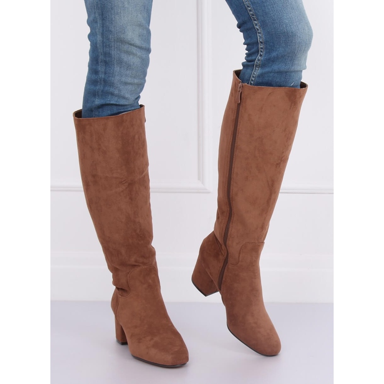 Braune High Heels YQ218P Camel 2