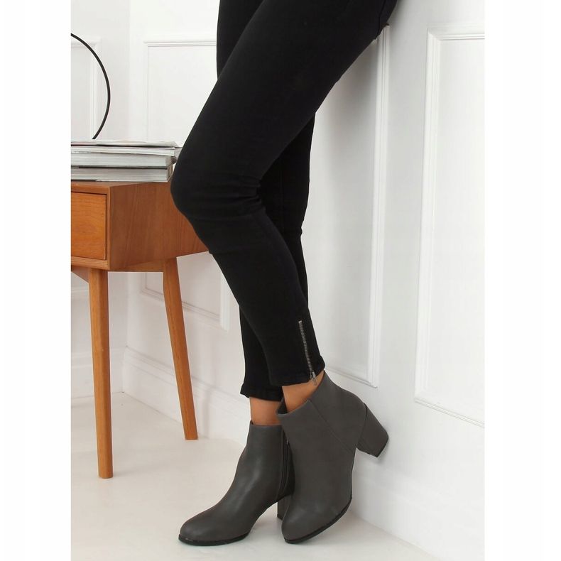 Klassische graue High Heels 77-71 Grau 2