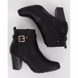 Schwarze Stiefel mit hohen Absätzen F169 Schwarz 2