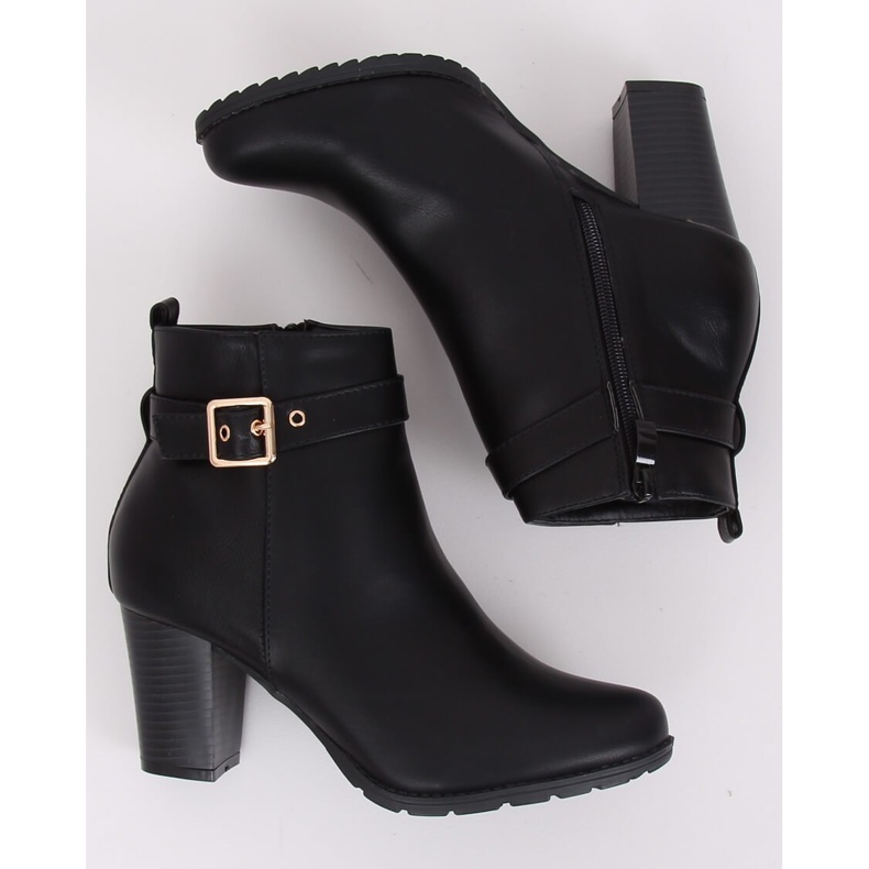 Schwarze Stiefel mit hohen Absätzen F169 Schwarz 2