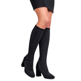 Seastar Schwarze durchbrochene Stiefel 1