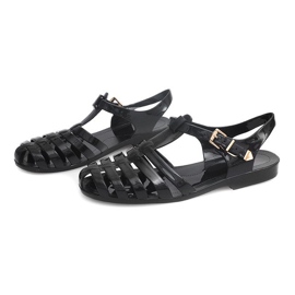 Meliski PT36 Schwarze Römersandalen 1