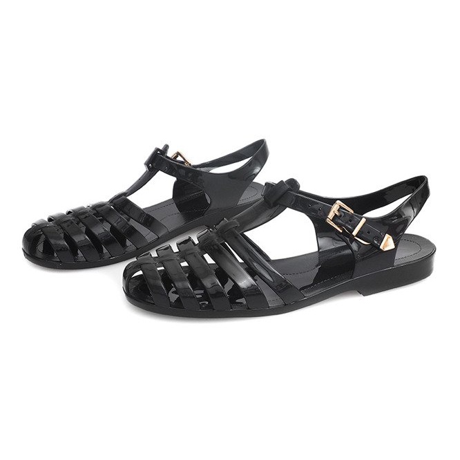 Meliski PT36 Schwarze Römersandalen 1