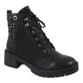 Schwarze G157-1 Trapperstiefel für Damen 1