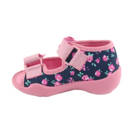 Befado gelbe Kinderschuhe 242P094 marineblau rosa 2