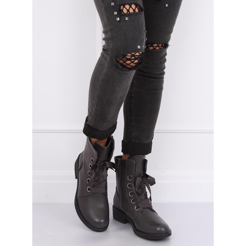 Grau Schnürstiefel grau ZX2805 Grau 2
