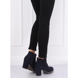 Marineblaue Stiefel mit hohen Absätzen 995-30 Navy 2