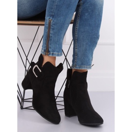 Schwarz YL53 Schwarze Stiefel mit hohen Absätzen 2