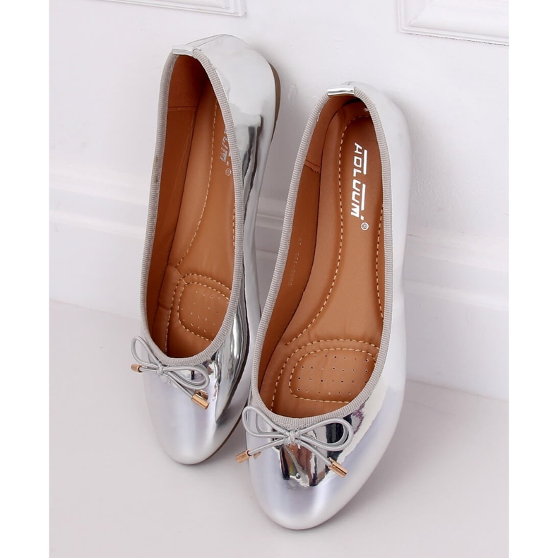 Ballerinas in Silbermetallic 9988-139 Silber grau 1