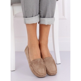 Beige Slipper für Damen R812-1 Khaki braun mehrfarbig 1