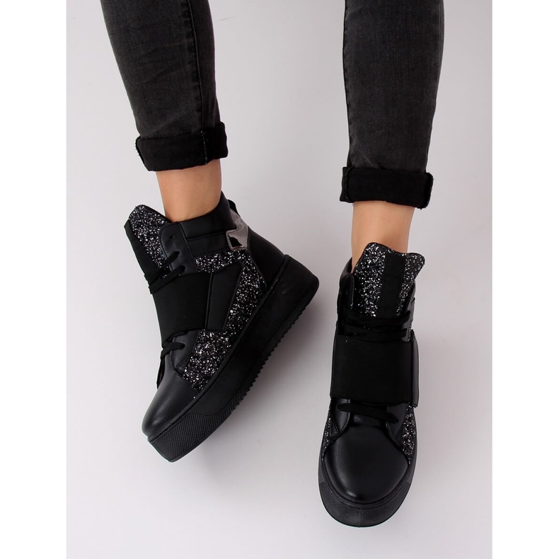 Schwarze Turnschuhe LA56 Schwarz 2