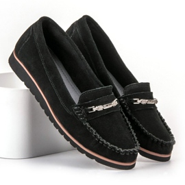 Filippo Bequeme Lederslipper schwarz 1