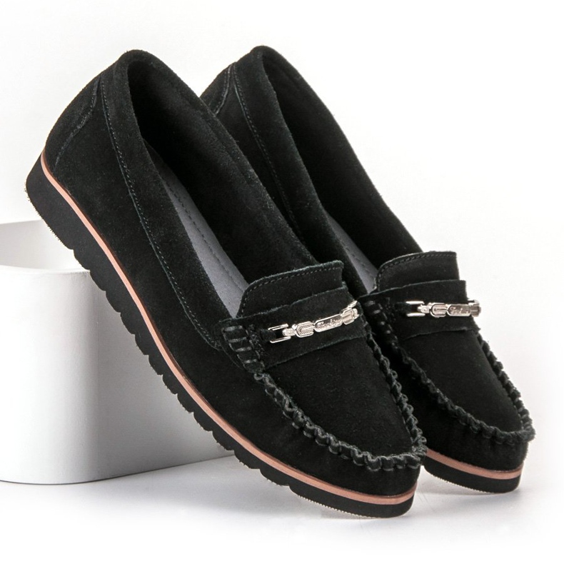 Filippo Bequeme Lederslipper schwarz 1