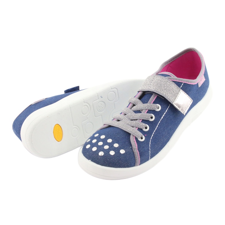 Befado Kinderschuhe 251Q109 blau rosa grau 4