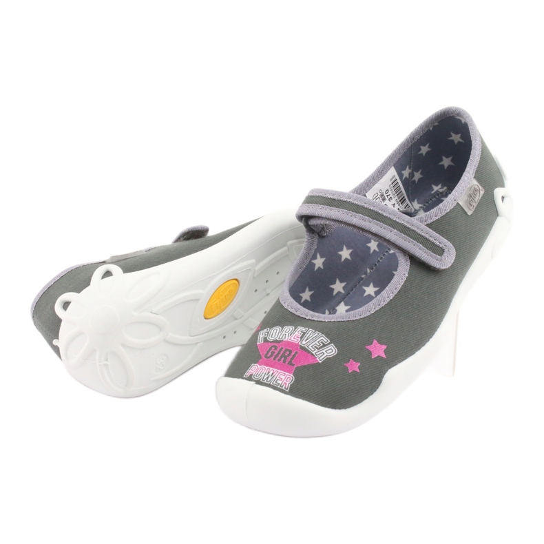 Befado Kinderschuhe 114Y370 rosa grau 4
