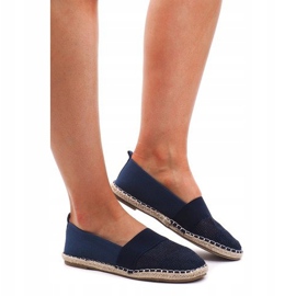 Durchbrochene Espadrilles Sneakers 188-38 Marineblau 1