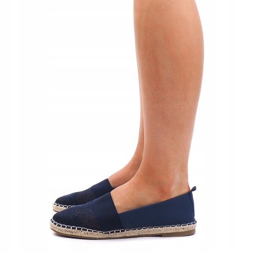 Durchbrochene Espadrilles Sneakers 188-38 Marineblau 2
