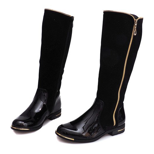 Durchbrochene Stiefel 6792 Schwarz 1