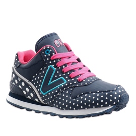 Marineblaue Sportschuhe B1573-3 grau 1