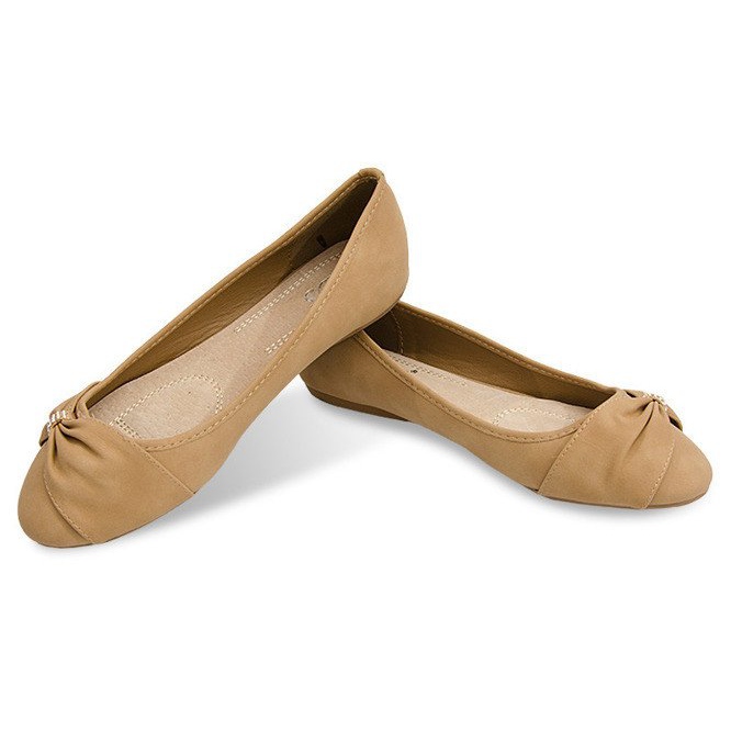 Ballerinas mit Schleife 6554 Khaki mehrfarbig 1