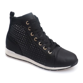 Durchbrochene Airy Sneakers 80-12 Schwarz 1