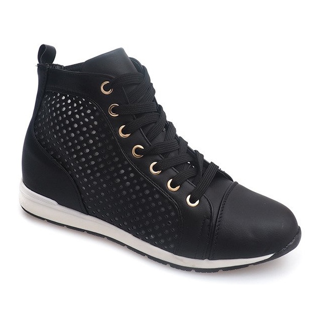 Durchbrochene Airy Sneakers 80-12 Schwarz 1
