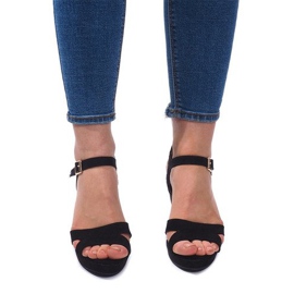 Keilsandalen C-012 Schwarz 2